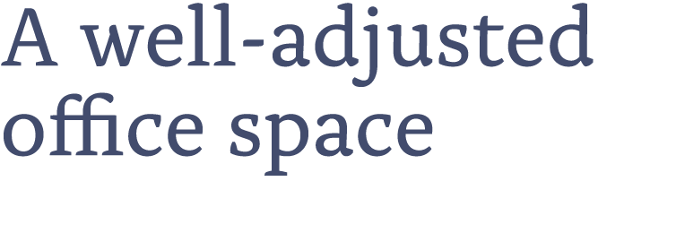 A well-adjusted  office space